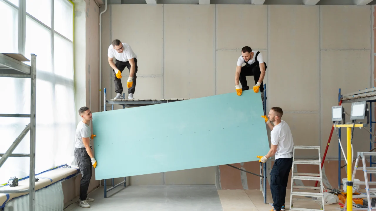 Drywall Installation for Home – Living Room Partition