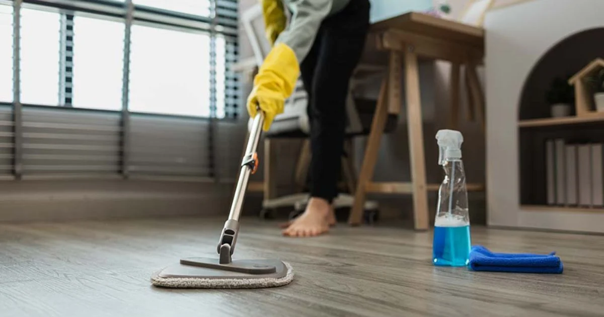 Expert floor care included in professional house cleaning services in Abu Dhabi